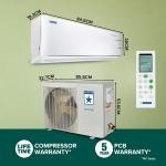 Blue Star 1 Ton 3 Star Inverter Split AC (Copper, Convertible 5 in 1 Cooling, Multi Sensors,Blue Fins, Self Diagnosis, IE312YNU, White)