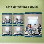 Blue Star 1 Ton 3 Star Inverter Split AC (Copper, Convertible 5 in 1 Cooling, Multi Sensors,Blue Fins, Self Diagnosis, IE312YNU, White)